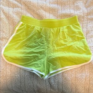 No Boundaries Neon Green Athletic Shorts